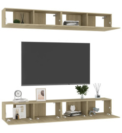 Meubles TV 4 pcs Chêne sonoma 100x30x30 cm Aggloméré