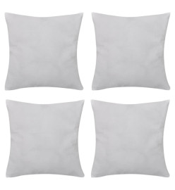 Housses de coussin 4 pcs Coton Blanc 50x50 cm