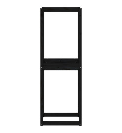 Porte-pneus Noir 63x40x180 cm Bois de pin massif