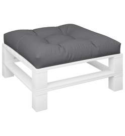 Coussin de palette anthracite 70x70x12 cm tissu