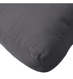 Coussin de palette anthracite 70x70x12 cm tissu