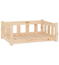 Lit pour chien 75,5x55,5x28 cm bois de pin solide