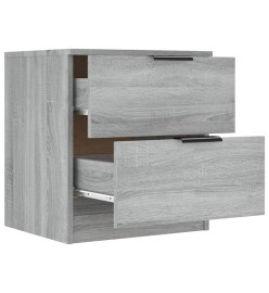 Tables de chevet 2 pcs Sonoma gris Bois d'ingénierie