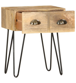 Table de chevet 40 x 30 x 50 cm Bois de manguier massif