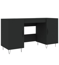 Bureau noir 140x50x75 cm bois d'ingénierie