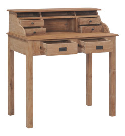 Bureau 90x50x100 cm bois de teck solide