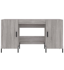 Bureau sonoma gris 140x50x75 cm bois d'ingénierie