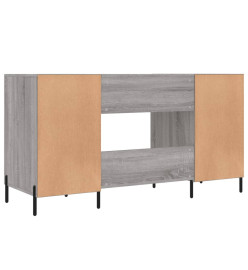 Bureau sonoma gris 140x50x75 cm bois d'ingénierie