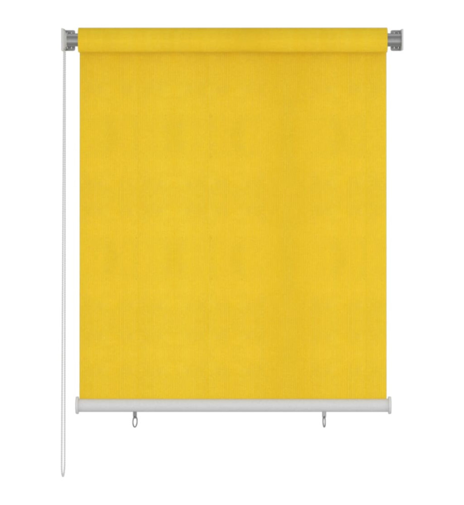 Store roulant d'extérieur 120x140 cm Jaune PEHD