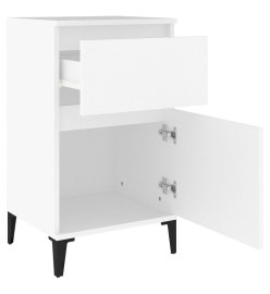 Tables de chevet 2 pcs blanc 40x35x70 cm