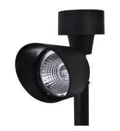 Spot LED d'extérieur à énergie solaire noir 12 pcs