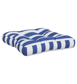 Coussins de palette 2 pcs rayures bleues/blanches tissu oxford