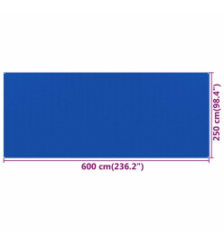 Tapis de tente 250x600 cm Bleu PEHD