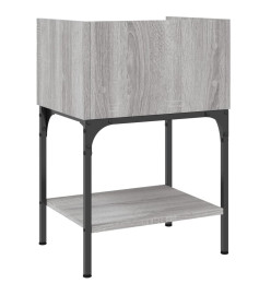 Table de chevet sonoma gris 40,5x31x60 cm bois d'ingénierie