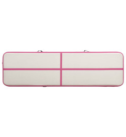 Tapis gonflable de gymnastique avec pompe 800x100x15cm PVC Rose