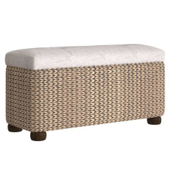 Bancs de rangement 2 pcs avec coussin gris 69 cm quenouille