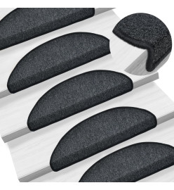 Tapis d'escalier 10 pcs 56x17x3 cm Anthracite