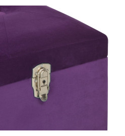 Banc avec compartiment de rangement 105 cm Violet Velours