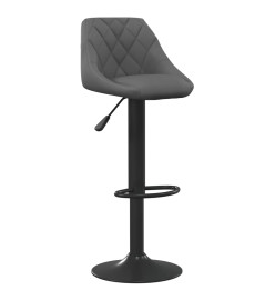 Tabouret de bar Gris foncé Velours