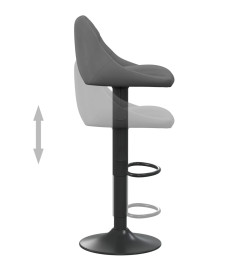 Tabouret de bar Gris foncé Velours