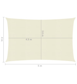 Voile d'ombrage 160 g/m² Crème 4x5 m PEHD