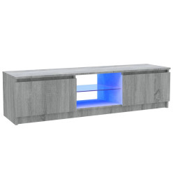 Meuble TV avec lumières LED sonoma gris 120x30x35,5 cm