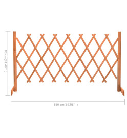 Clôture en treillis de jardin Orange 150x80 cm Bois de sapin