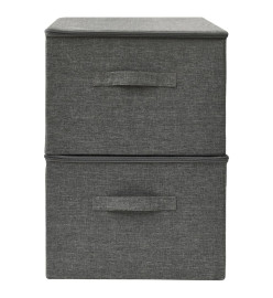 Boîtes de rangement 2 pcs Tissu 43x34x23 cm Anthracite