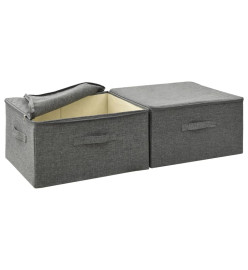 Boîtes de rangement 2 pcs Tissu 43x34x23 cm Anthracite