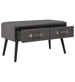 Table basse Gris 80x40x46 cm Similicuir