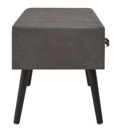 Table basse Gris 80x40x46 cm Similicuir