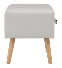 Tables de chevet 2 pcs Blanc 40x35x40 cm Similicuir