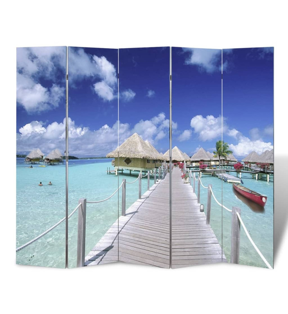 Cloison de séparation pliable 200 x 170 cm Plage