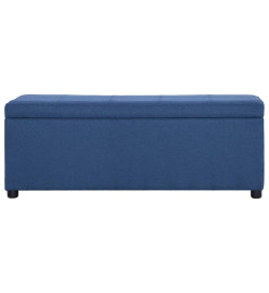 Banc avec compartiment de rangement 116 cm Bleu Polyester