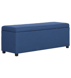 Banc avec compartiment de rangement 116 cm Bleu Polyester