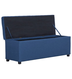 Banc avec compartiment de rangement 116 cm Bleu Polyester