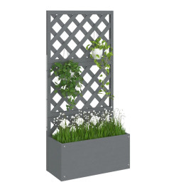 Jardinière en treillis Gris 65x33x135 cm WPC