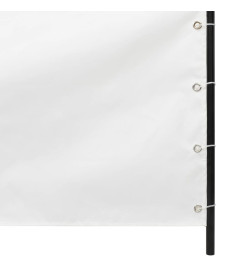 Écran de balcon Blanc 100x240 cm Tissu Oxford