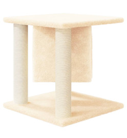 Arbre à chat avec griffoirs en sisal Crème 37 cm