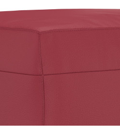 Repose-pied Rouge bordeaux 60x50x41 cm Similicuir