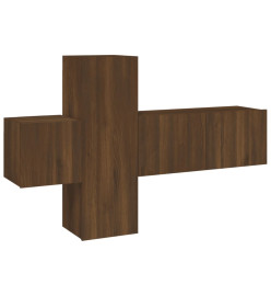 Ensemble de meubles TV 3 pcs Chêne marron Bois d'ingénierie