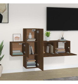 Ensemble de meubles TV 3 pcs Chêne marron Bois d'ingénierie