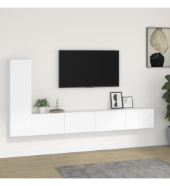 Ensemble de meubles TV 3 pcs Blanc Bois d'ingénierie