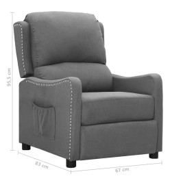 Fauteuil inclinable Gris clair Tissu