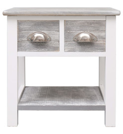 Table d'appoint Gris 40x40x40 cm Bois de Paulownia