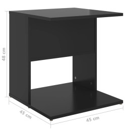 Table d'appoint Noir brillant 45x45x48 cm Aggloméré