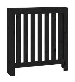 Cache-radiateur Noir 79,5x19x84 cm Bois massif de pin