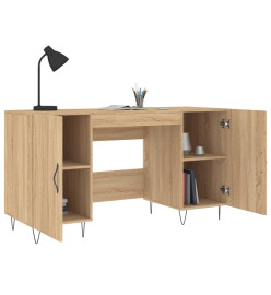 Bureau chêne sonoma 140x50x75 cm bois d'ingénierie