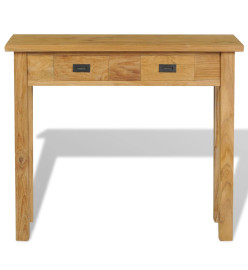 Table console teck massif 90x30x80 cm