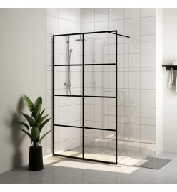 Paroi de douche avec verre ESG transparent 115x195 cm Noir